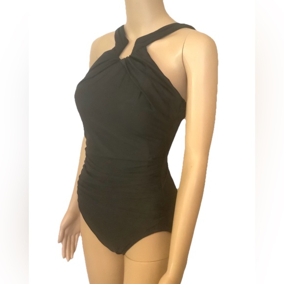 Miraclesuit Black Halter Swimsuit Sz 12 women’s - Picture 5 of 10